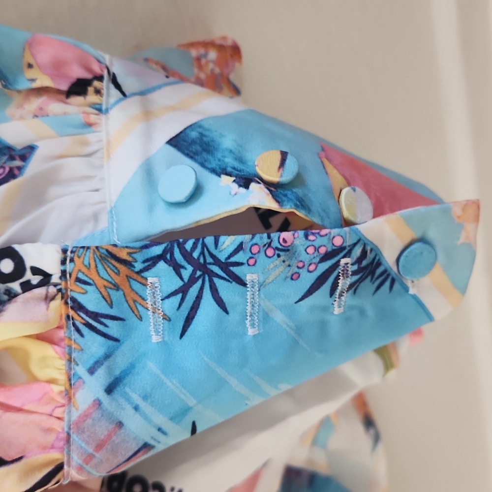 Sucolan Colorful Button-Up Shirt - Picture 9 of 9
